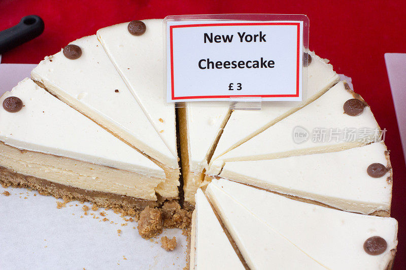 伦敦博罗市场的纽约芝士蛋糕