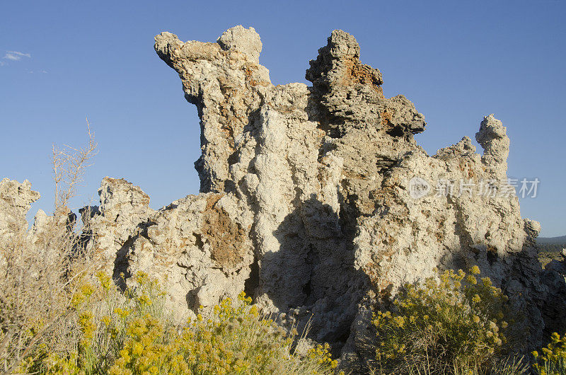 凝灰岩形成，莫诺湖，加利福尼亚