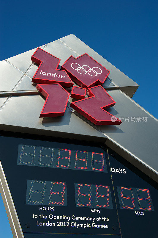 伦敦2012年奥运会倒计时钟蓝天