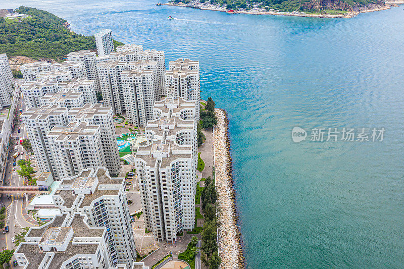 住宅建筑的无人机视图