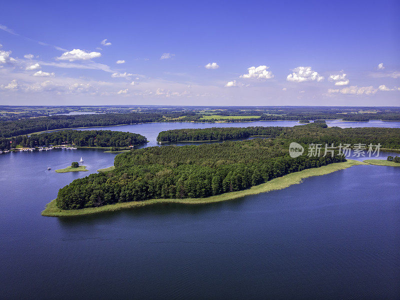 湖泊及岛屿景观(鸟瞰图)