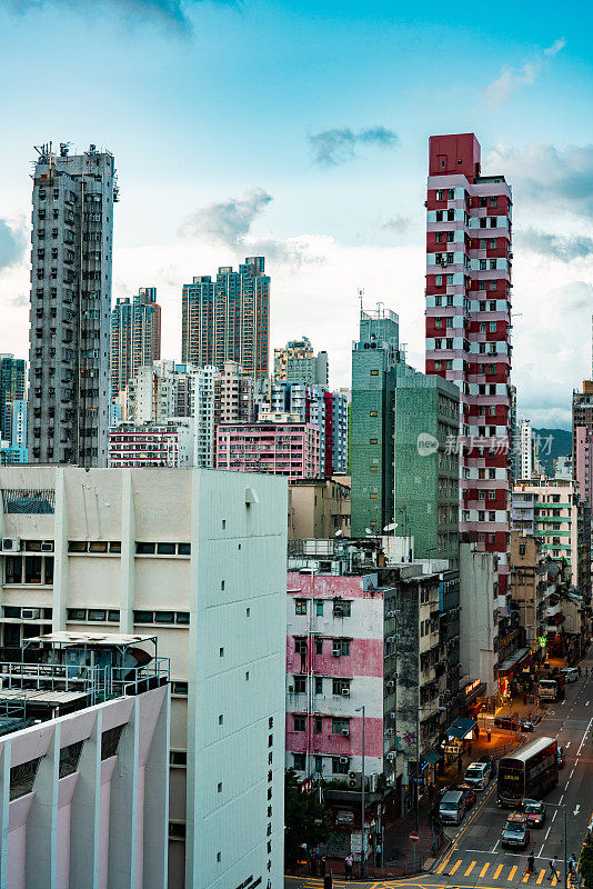 香港九龙油麻地的住宅大厦