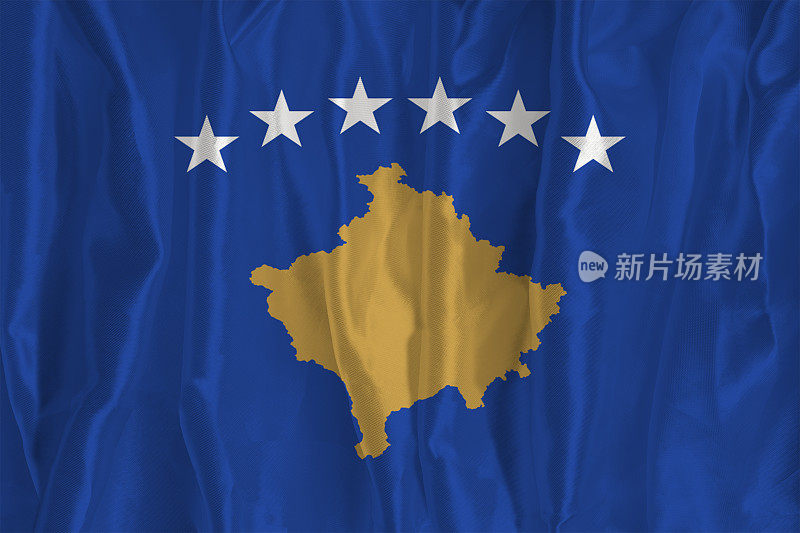 以丝绸为背景的科索沃国旗是一个伟大的国家象征。国家的官方国家象征