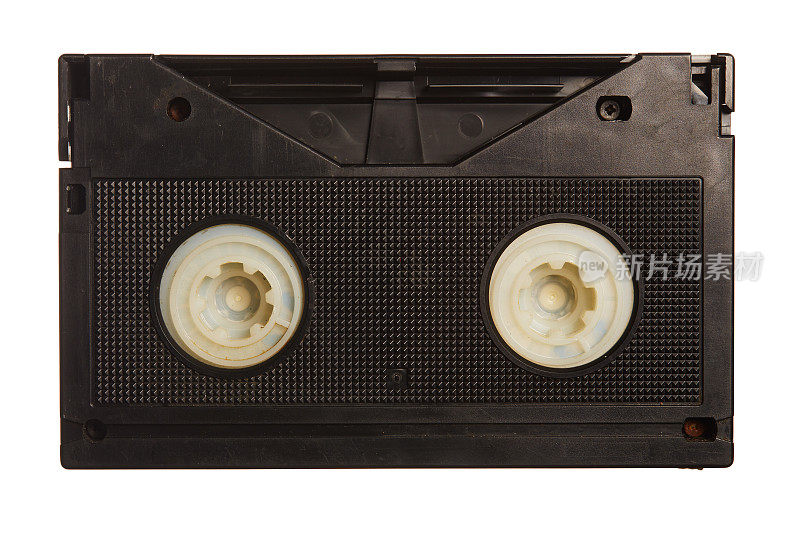 盒式录像带:隔离在白色背景上的磁带