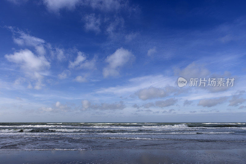 北海沿岸的海景