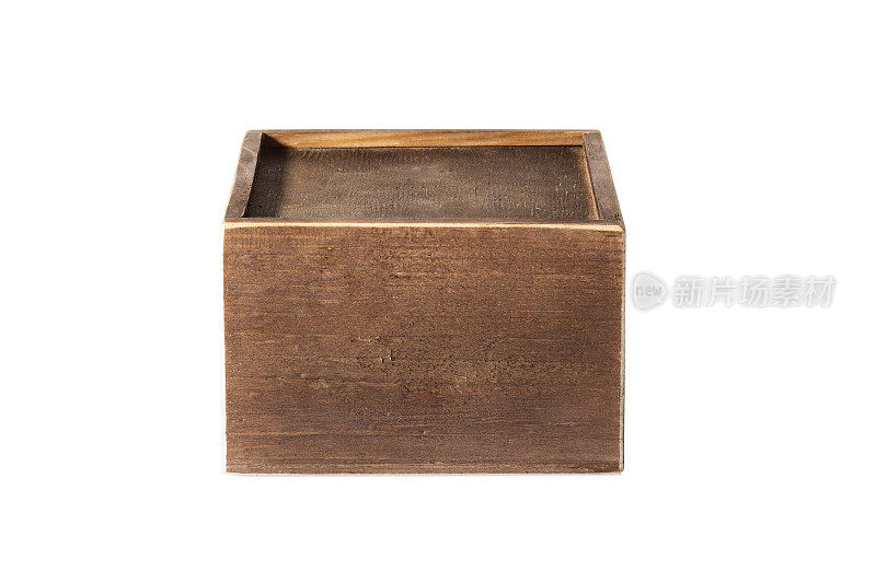 木制的盒子在白色的背景木制的盒子在白色的背景