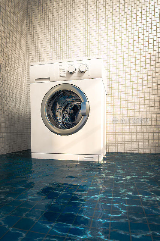 洗衣机故障造成的水损