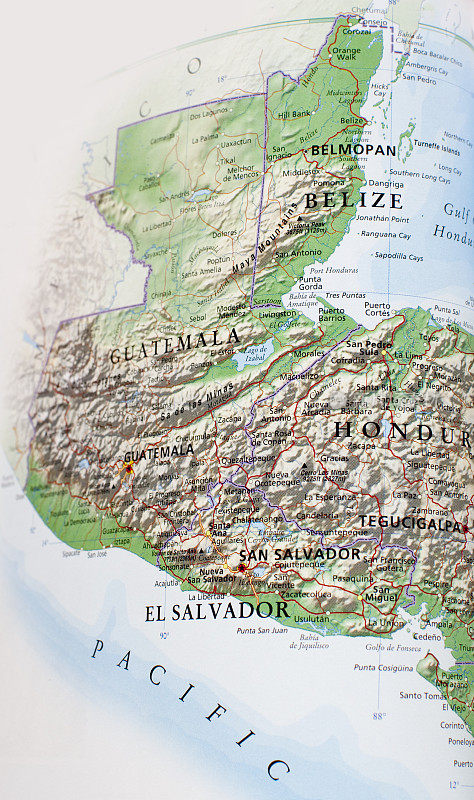 地图上的萨尔瓦多地图
