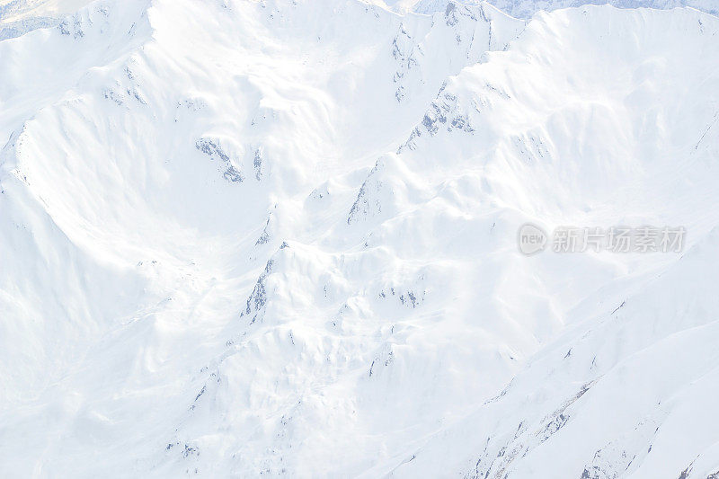 雪山的山峰在农奴全帧特写