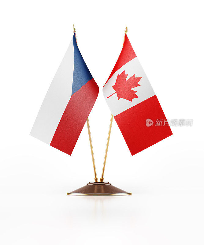 捷克斯洛伐克和加拿大的微型国旗