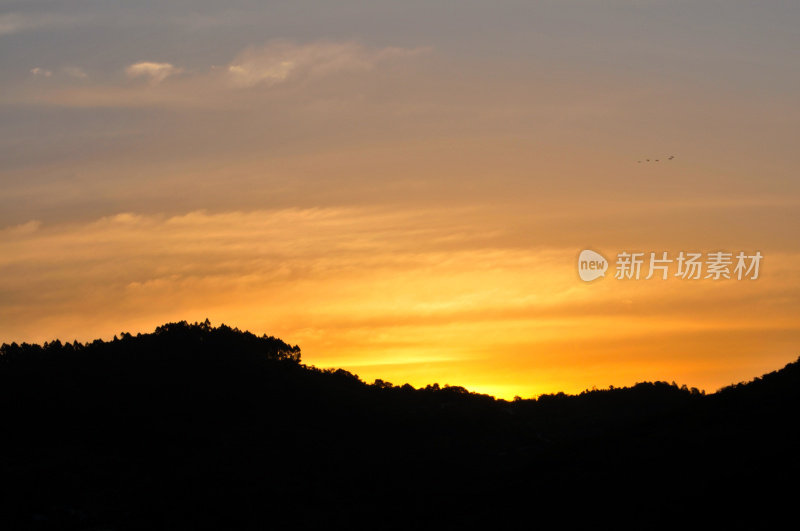 龙泉山日落