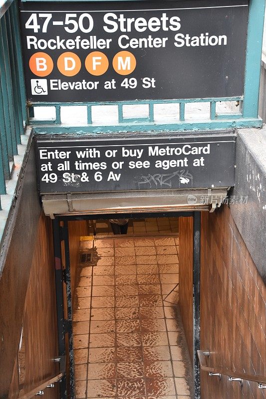 纽约地铁的入口
