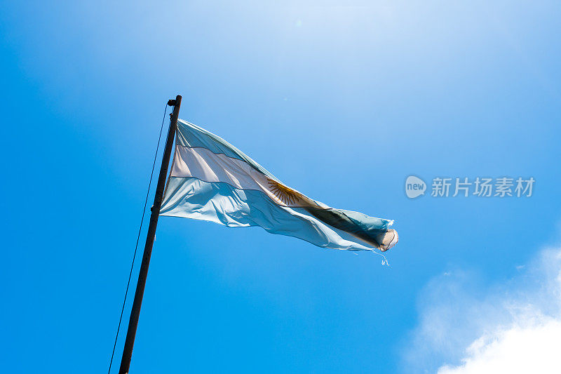阿根廷国旗挥舞着
