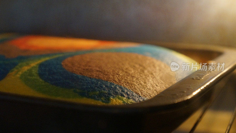 彩色大理石蛋糕烘焙