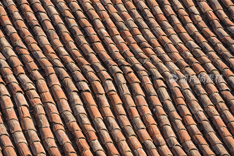 Terracotta屋顶的细节