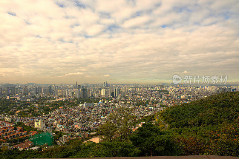 韩国首尔的城市景观