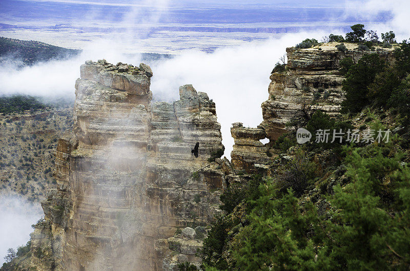 美国大峡谷国家公园暴风雨天气