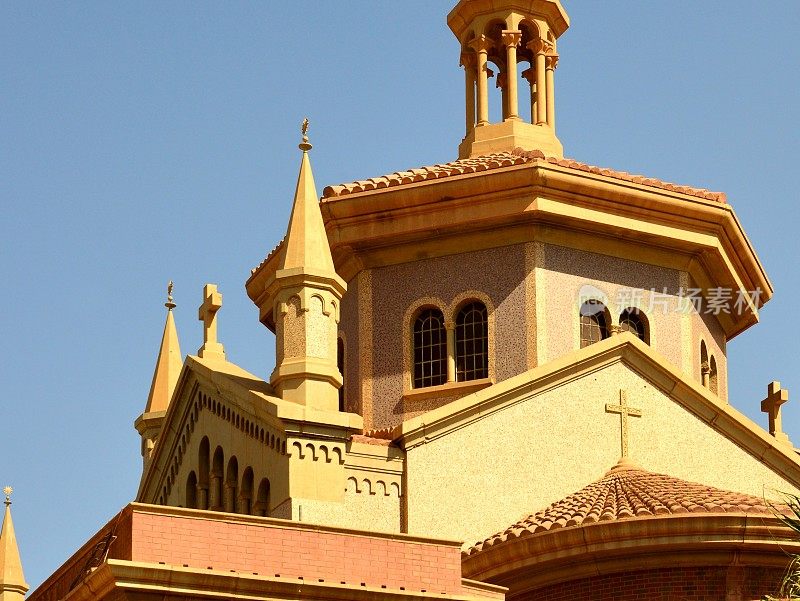圣马太大教堂-鼓和尖塔，喀土穆，苏丹