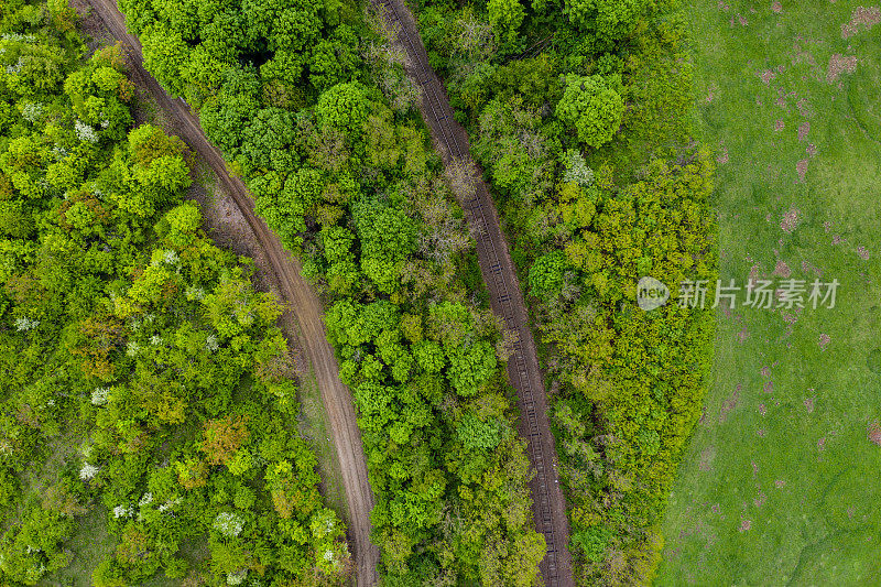 铁路鸟瞰图