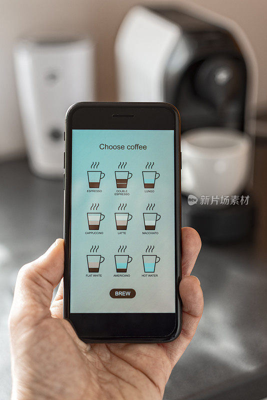 智能手机上的应用程序来控制无线咖啡机