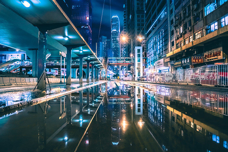 上环缆车道上的香港街景