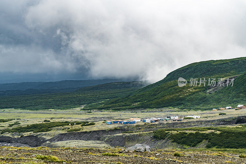 俄罗斯堪察加半岛的火山景观。