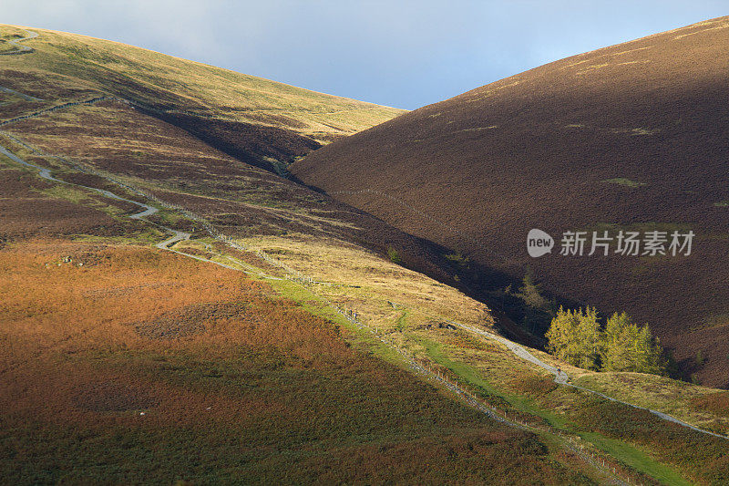 Skiddaw山，坎布里亚，英格兰湖区，英国