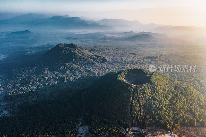 火山地质公园鸟瞰图