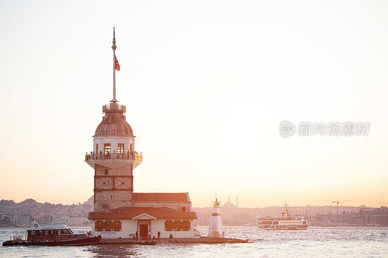 少女Tower-Maiden的Tower-Istanbul-Turkey