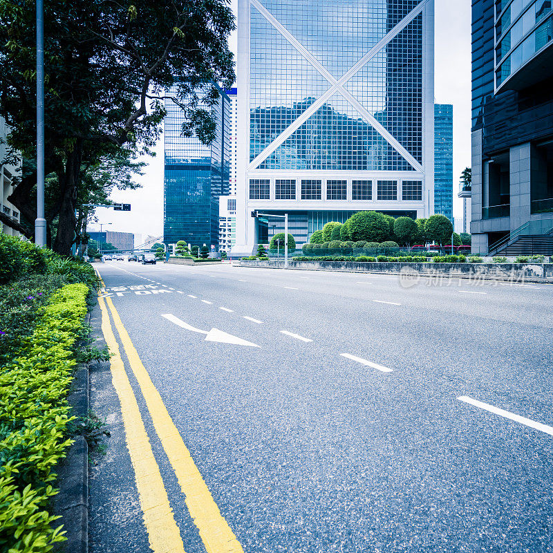 空荡荡的香港街道