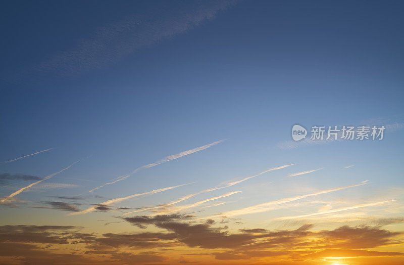 日落或日出天空背景