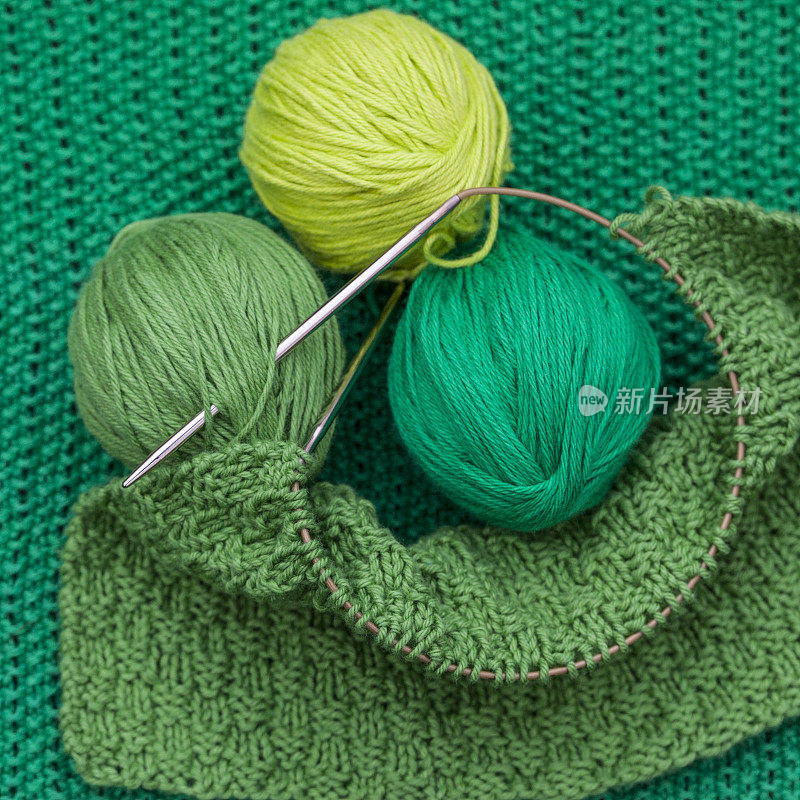 绿色针织