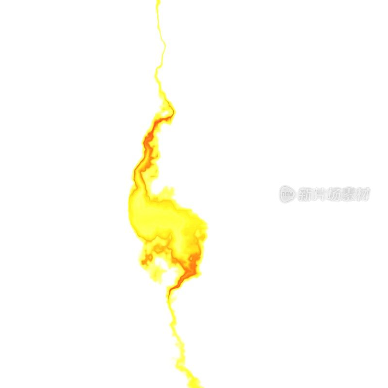 流动的热熔岩橙色黄色和白色流体大理石纹理抽象背景