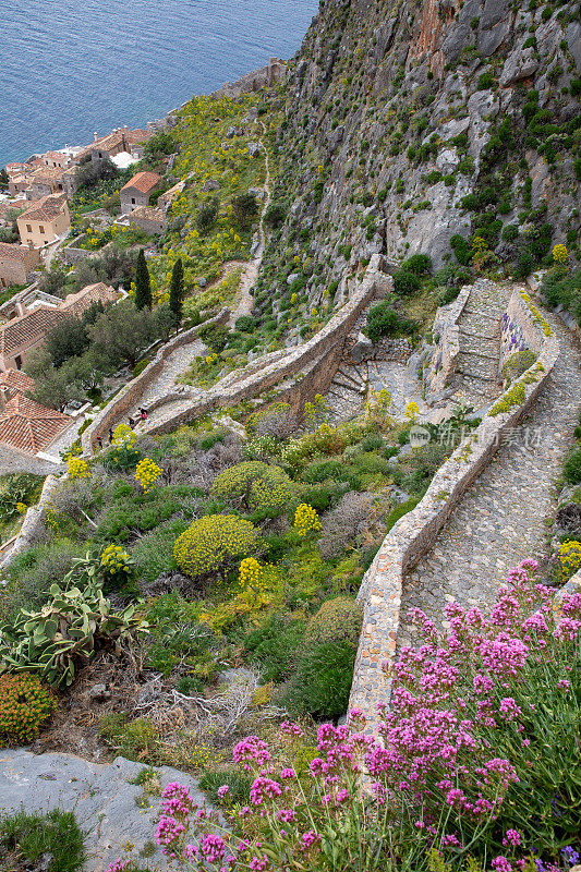 希腊伯罗奔尼撒半岛的Monemvasia