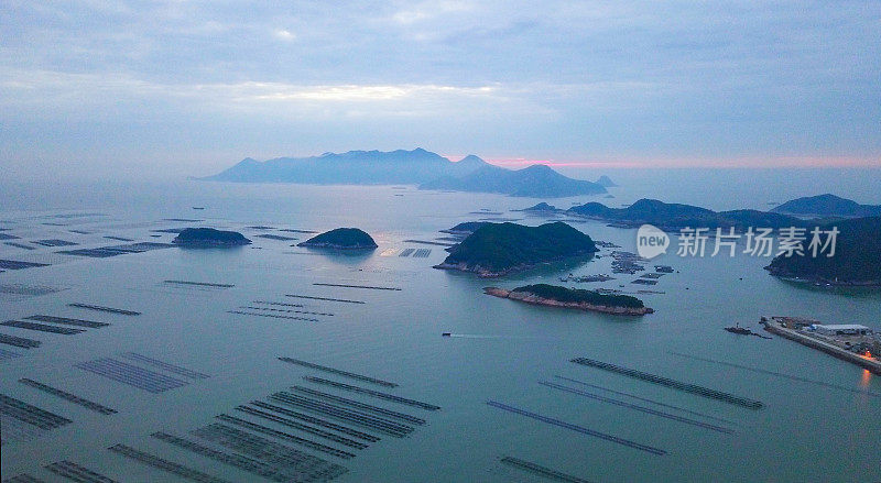 日出海藻农场，霞浦，中国，福建