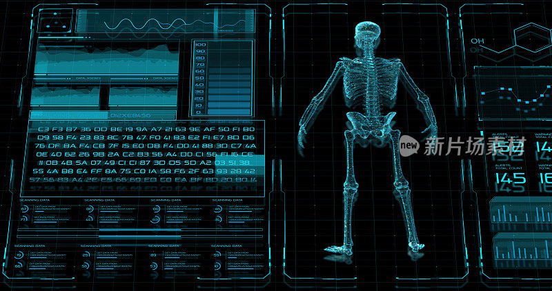 医疗程序的界面——一个数字控制面板，使扫描人体骨骼比以往任何时候都更快、更准确。