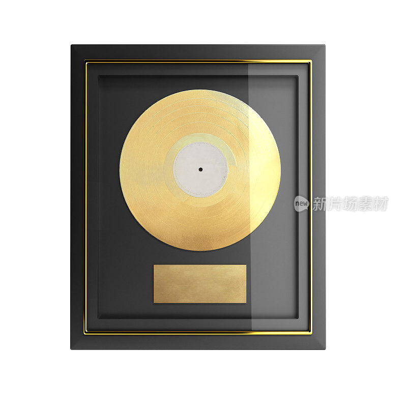 金牌CD奖与标签3d渲染
