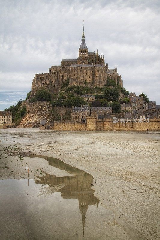 Mont-Saint-Michel,法国诺曼底,。