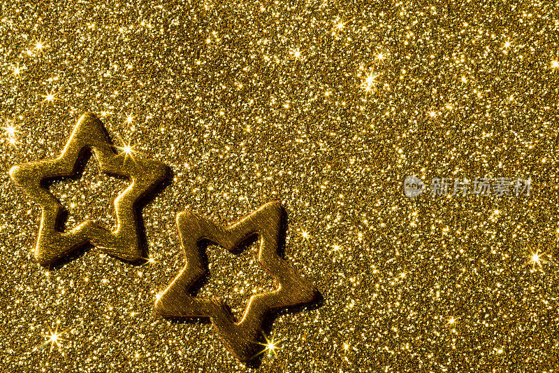 金色背景与星星