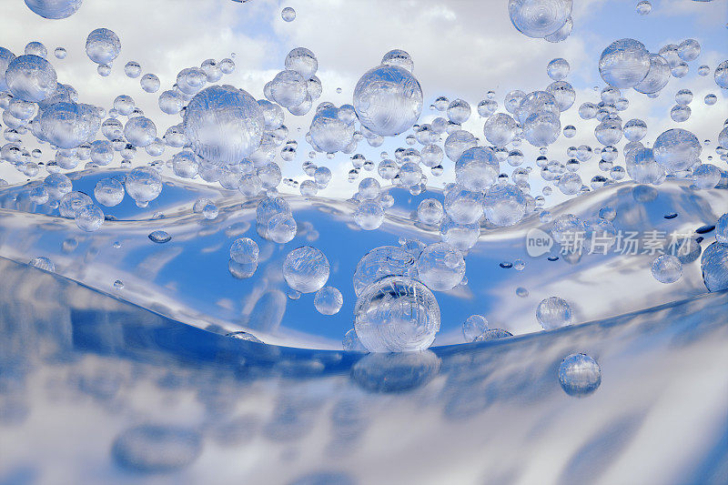 抽象的玻璃气泡波
