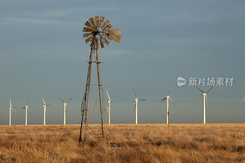 科罗拉多州东南部的风车和风电场