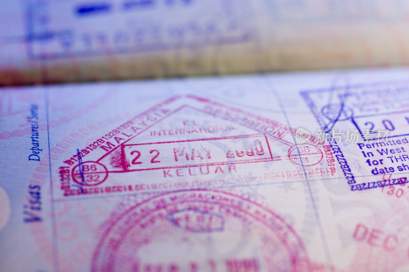 旅行:马来西亚护照盖章