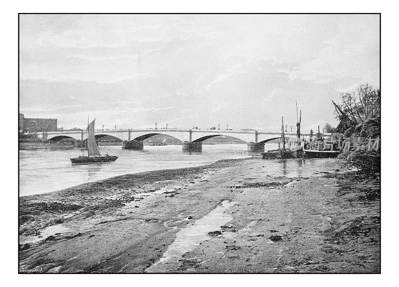 古董伦敦的照片:米德尔塞克斯银行的帕特尼桥