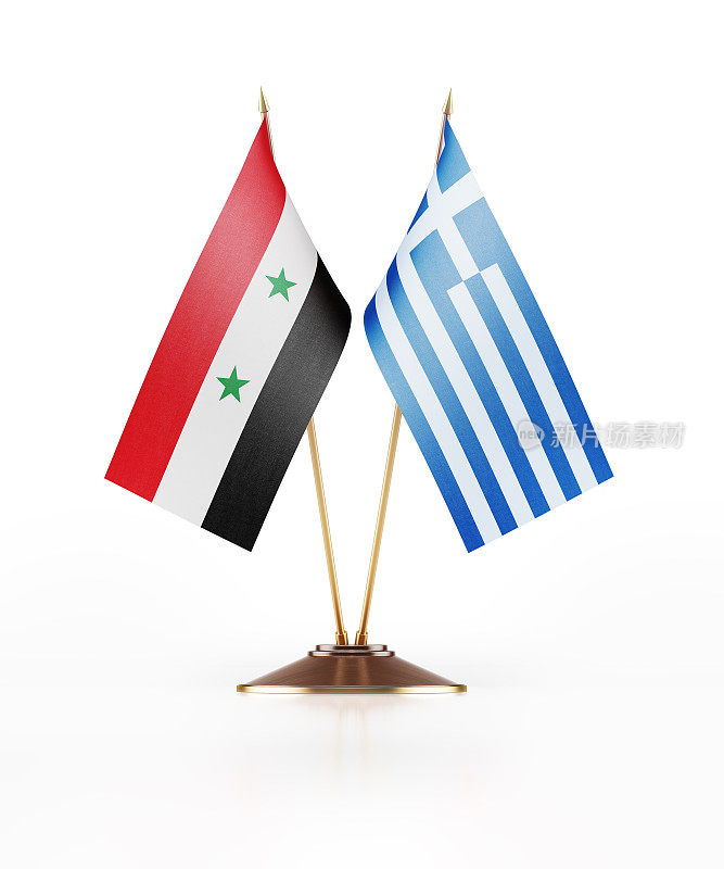 叙利亚和希腊的微型国旗