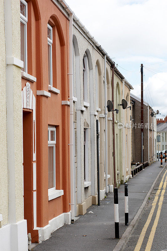 典型的英国排屋街道