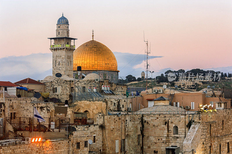 耶路撒冷老城-圣殿山-黄昏
