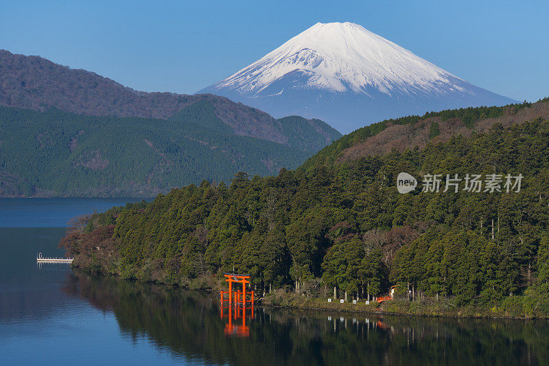 富士山、阿什湖和箱根寺