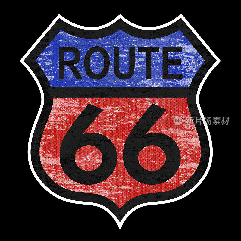66号公路黑色隔离标志