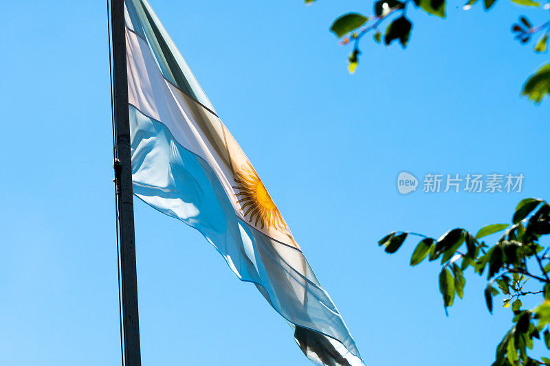 阿根廷国旗挥舞着