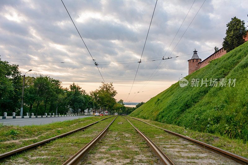 电车——rails。俄罗斯下诺夫哥罗德,。